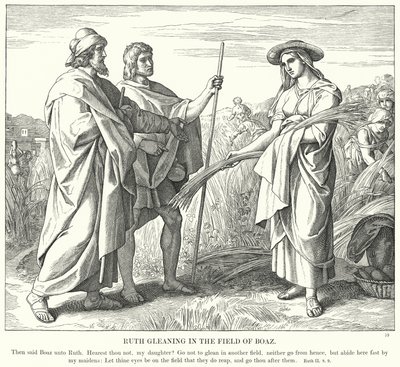 Ruth glanant dans le champ de Boaz (gravure) - Julius (after) Schnorr von Carolsfeld