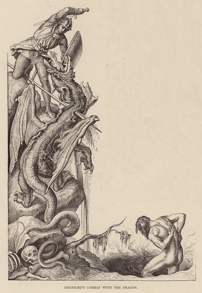 Le combat de Siegfried avec le dragon - Julius (after) Schnorr von Carolsfeld