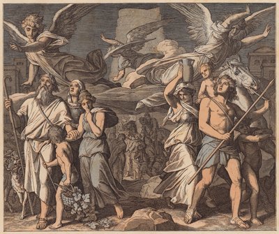 La Confusion des langues, Genèse, XI, 7 - Julius (after) Schnorr von Carolsfeld