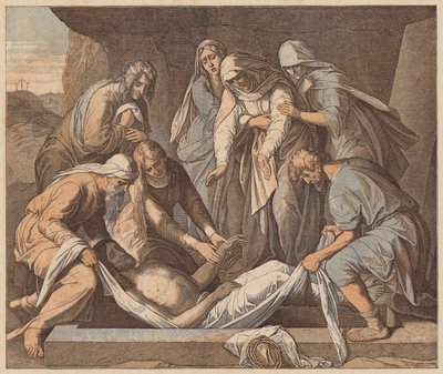 La Mise au tombeau du Christ, Saint Jean, XIX, 41, 42 - Julius (after) Schnorr von Carolsfeld