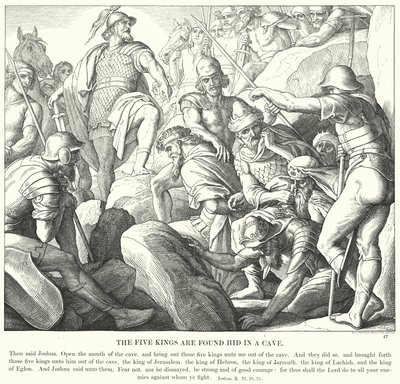 Les cinq rois sont trouvés cachés dans une grotte - Julius (after) Schnorr von Carolsfeld