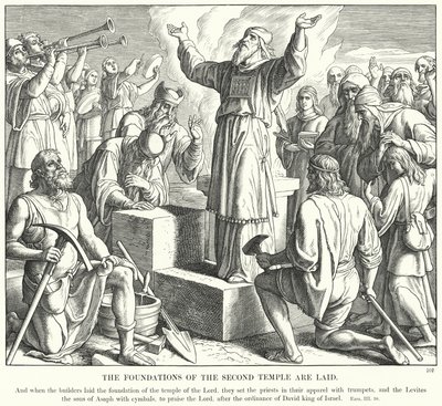 Les Fondations du second temple sont posées - Julius (after) Schnorr von Carolsfeld