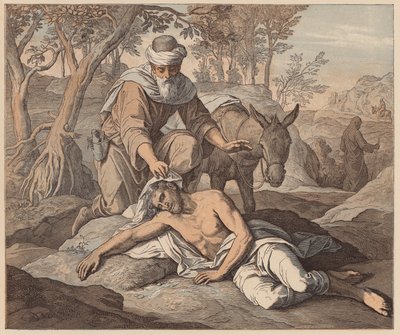 Le Bon Samaritain, Saint Luc, X, 33, 34 - Julius (after) Schnorr von Carolsfeld