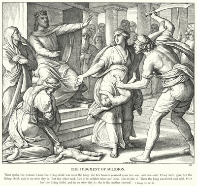 Le jugement de Salomon - Julius (after) Schnorr von Carolsfeld
