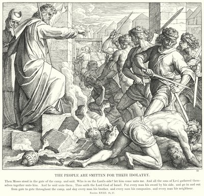 Le peuple est frappé pour son idolâtrie - Julius (after) Schnorr von Carolsfeld