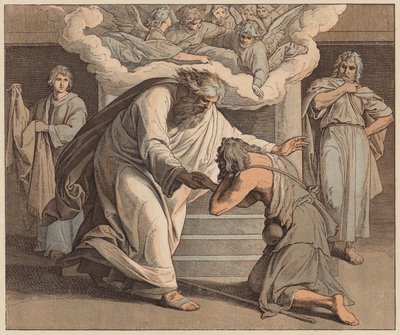 Le Fils prodigue, Saint Luc, XV, 20 - Julius (after) Schnorr von Carolsfeld
