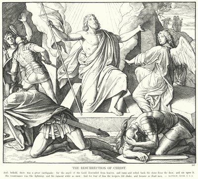 La résurrection du Christ (gravure) - Julius (after) Schnorr von Carolsfeld