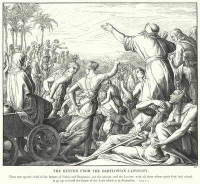 Le retour de la captivité babylonienne (gravure) - Julius (after) Schnorr von Carolsfeld