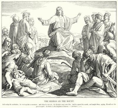 Le sermon sur la montagne (gravure) - Julius (after) Schnorr von Carolsfeld