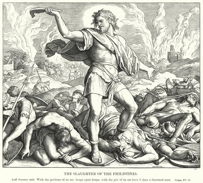 Le massacre des Philistins - Julius (after) Schnorr von Carolsfeld