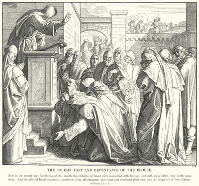 Le Jeûne solennel et la repentance du peuple - Julius (after) Schnorr von Carolsfeld