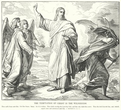 La Tentation du Christ dans le désert - Julius (after) Schnorr von Carolsfeld