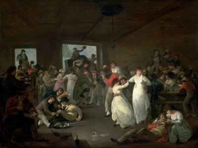 Bombance de marins, scène dans une taverne à Portsmouth (Angleterre) - Julius Caesar Ibbetson