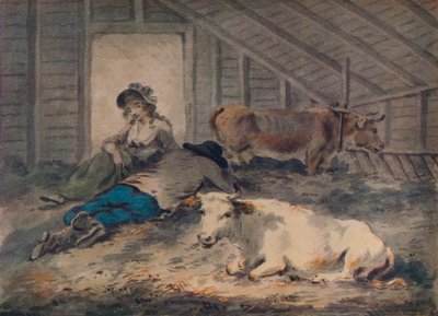Cour en étable, c1801 - Julius Caesar Ibbetson