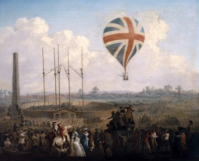 Le nouveau ballon de M. Lunardi, 29 juin 1785 - Julius Caesar Ibbetson