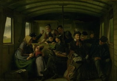 Dans un compartiment de troisième classe - Julius Exner