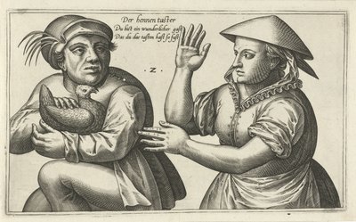 Hennentaster (Jeux de mots sur la relation entre homme et femme) - Julius Goltzius