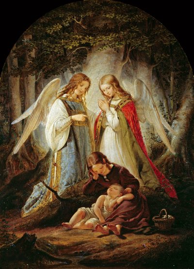 Les anges gardiens, 1836 - Julius Huebner