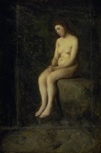 Une nymphe. Modèle féminin assis - Julius Paulsen