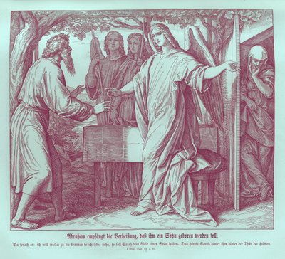 Abraham apprend que Sarah aura un fils, Genèse - Julius Schnorr von Carolsfeld
