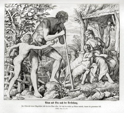 Adam et Ève après leur exil d