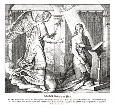 Annonciation, Évangile de Luc - Julius Schnorr von Carolsfeld