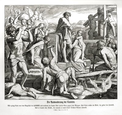 La vie de Caïn à Nod après son exil, Genèse - Julius Schnorr von Carolsfeld