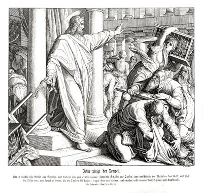 Purification du temple, Évangile de Jean - Julius Schnorr von Carolsfeld