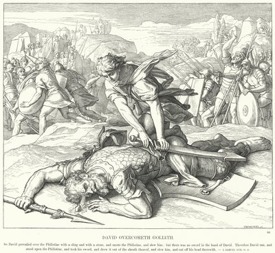 David triomphe de Goliath - Julius Schnorr von Carolsfeld