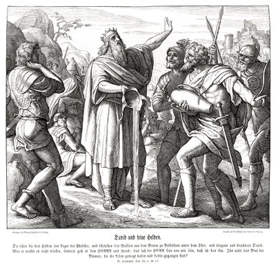 David et les trois vaillants hommes, 2 Samuel - Julius Schnorr von Carolsfeld