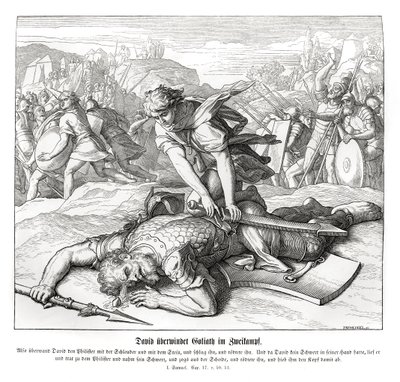 David vainc Goliath - Julius Schnorr von Carolsfeld