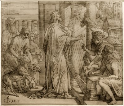 David, le psalmiste – Adoration - Julius Schnorr von Carolsfeld