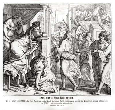 David est méprisé par Michal, 2 Samuel - Julius Schnorr von Carolsfeld