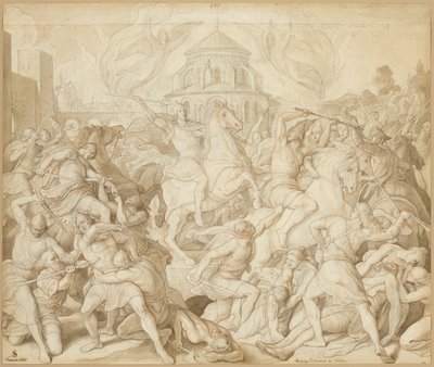 Défaite de Wittekind près de Bürberg - Julius Schnorr von Carolsfeld