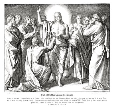 Thomas le sceptique, Évangile de Jean - Julius Schnorr von Carolsfeld