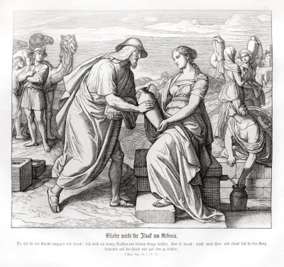 Éliézer et Rébecca au puits, Genèse - Julius Schnorr von Carolsfeld