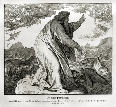 Cinquième jour de la création, Genèse - Julius Schnorr von Carolsfeld