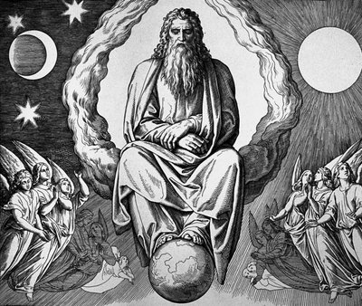 Dieu se repose après la création du monde - Julius Schnorr von Carolsfeld