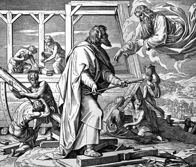 Dieu avertit Noé du déluge - Julius Schnorr von Carolsfeld