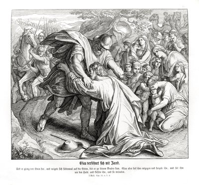 Jacob et Ésaü se réconcilient, Genèse - Julius Schnorr von Carolsfeld
