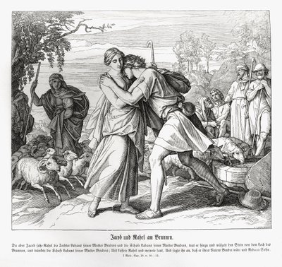 Jacob et Rachel au puits, Genèse - Julius Schnorr von Carolsfeld