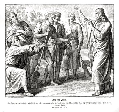 Jésus et Nathanaël, Évangile de Jean - Julius Schnorr von Carolsfeld