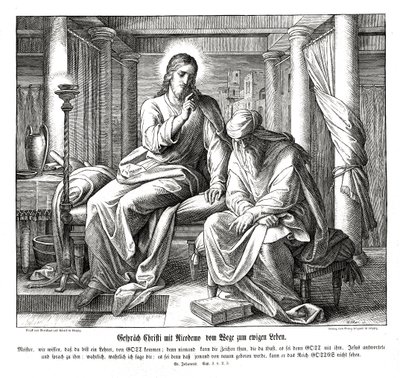 Jésus et Nicodème, Évangile de Jean - Julius Schnorr von Carolsfeld