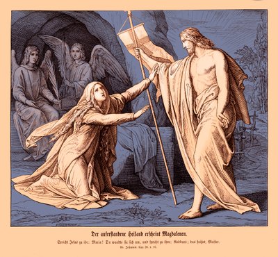 Jésus apparaît à Marie Madeleine, Évangile de Jean - Julius Schnorr von Carolsfeld