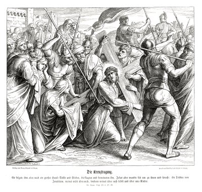 Jésus portant la croix, Évangile de Luc - Julius Schnorr von Carolsfeld