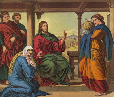 Jésus dans la maison de Marthe - Julius Schnorr von Carolsfeld