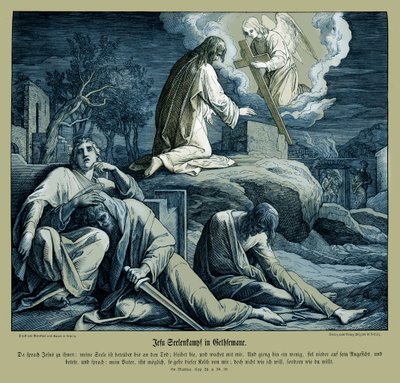 Jésus au Jardin de Gethsémani, Évangile de Matthieu - Julius Schnorr von Carolsfeld