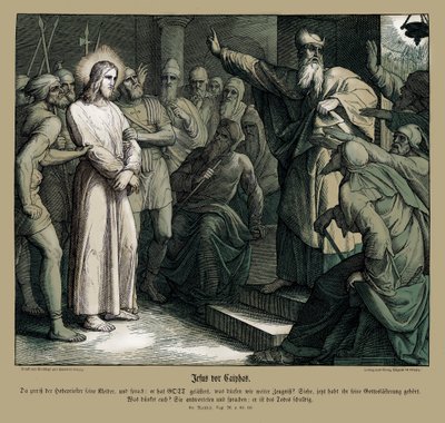 Procès de Jésus devant Caïphe, Évangile de Matthieu - Julius Schnorr von Carolsfeld