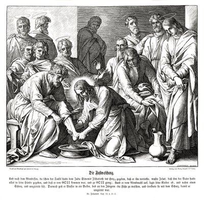 Jésus lave les pieds de ses disciples - Julius Schnorr von Carolsfeld