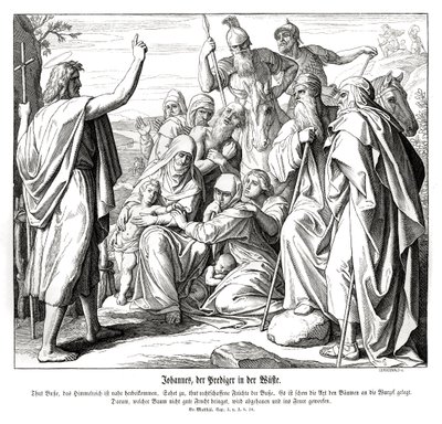 Jean-Baptiste, Évangile de Matthieu - Julius Schnorr von Carolsfeld